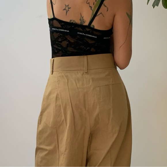 Studio Nicholson Tan Greta High-Rise Trousers from Pre-Fall 2020 - Picture 3 of 7
